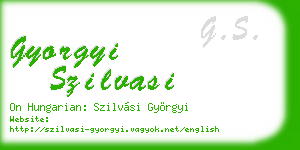 gyorgyi szilvasi business card