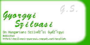 gyorgyi szilvasi business card